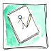 A stick figure being drawn